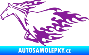 Samolepka Animal flames 003 levá kůň fialová
