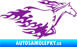 Samolepka Animal flames 003 pravá kůň fialová