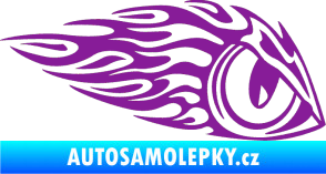 Samolepka Animal flames 016 pravá zvířecí oko fialová
