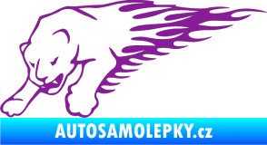 Samolepka Animal flames 020 levá puma fialová