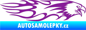 Samolepka Animal flames 026 pravá orel fialová