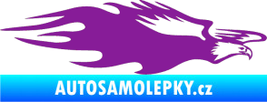 Samolepka Animal flames 030 pravá orel fialová