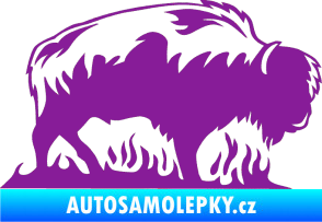 Samolepka Animal flames 071 pravá býk fialová