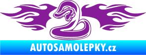 Samolepka Animal flames 072 levá had fialová