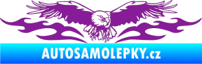Samolepka Animal flames 100 pravá orel fialová