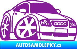 Samolepka Audi TT karikatura pravá fialová