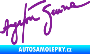 Samolepka Podpis Ayrton Senna fialová