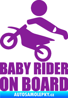 Samolepka Baby rider on board levá fialová