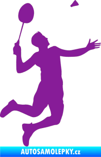 Samolepka Badminton 001 pravá fialová