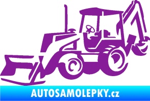 Samolepka Bagr 002 levá fialová