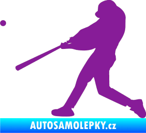 Samolepka Baseball 001 levá fialová
