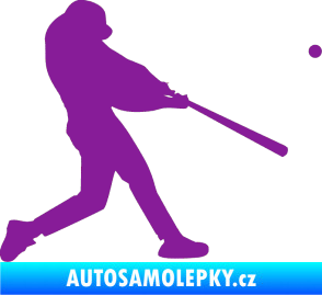 Samolepka Baseball 001 pravá fialová