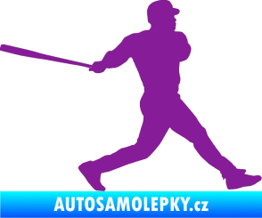 Samolepka Baseball 002 pravá fialová