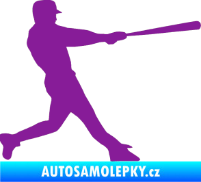 Samolepka Baseball 004 pravá fialová