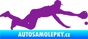 Samolepka Baseball 015 pravá fialová