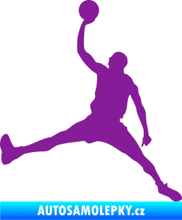 Samolepka Basketbal 016 levá fialová