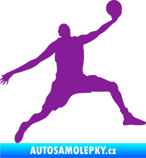 Samolepka Basketbal 002 pravá fialová