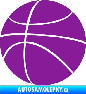 Samolepka Basketbalový míč 001 fialová