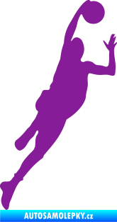 Samolepka Basketbal 003 pravá fialová