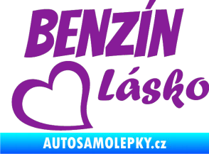 Samolepka Benzín Lásko fialová