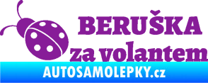 Samolepka Beruška za volantem fialová