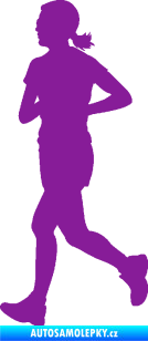 Samolepka Běžkyně 001 levá jogging fialová