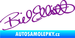 Samolepka Podpis Bill Elliott  fialová