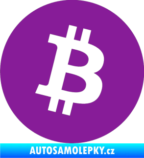 Samolepka Bitcoin 001 fialová
