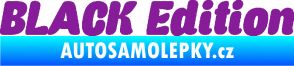 Samolepka Black edition 001 nápis fialová