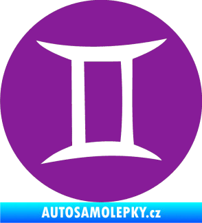 Samolepka Blíženci 001 - horoskop fialová