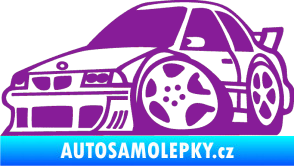 Samolepka BMW e30 karikatura levá fialová