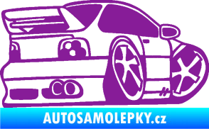 Samolepka BMW e46 karikatura pravá fialová