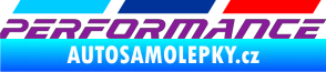 Samolepka BMW M Performance nad sebou fialová