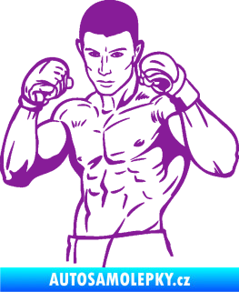 Samolepka Boxer 003 levá fialová