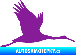 Samolepka Čáp 002 pravá fialová