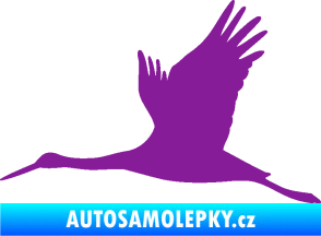 Samolepka Čáp 002 levá fialová