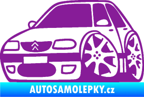 Samolepka Citroen saxo karikatura levá fialová