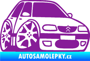 Samolepka Citroen saxo karikatura pravá fialová
