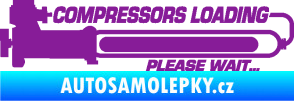 Samolepka Compressors loading pravá fialová