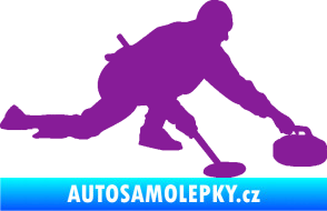 Samolepka Curling 003 pravá fialová