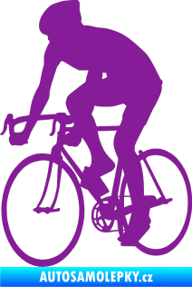 Samolepka Cyklista 001 levá fialová