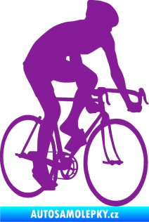 Samolepka Cyklista 001 pravá fialová