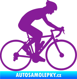 Samolepka Cyklista 005 pravá fialová