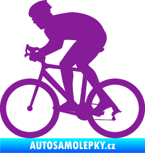 Samolepka Cyklista 008 levá fialová