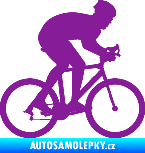 Samolepka Cyklista 008 pravá fialová