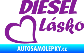 Samolepka Diesel Lásko fialová