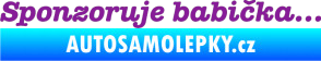Samolepka Sponzoruje babička fialová