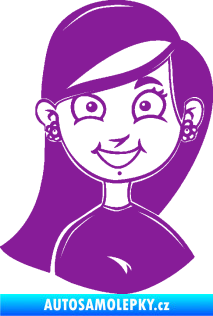 Samolepka Dítě v autě 066 levá holka fialová