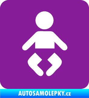 Samolepka Dítě v autě 093 symbol miminka fialová