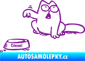 Samolepka Dolej diesel - levá fialová